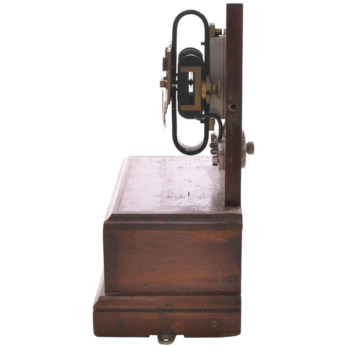 359 - A GWR single line level crossing instrument, with bell mounted on the top of the case, original cond... 