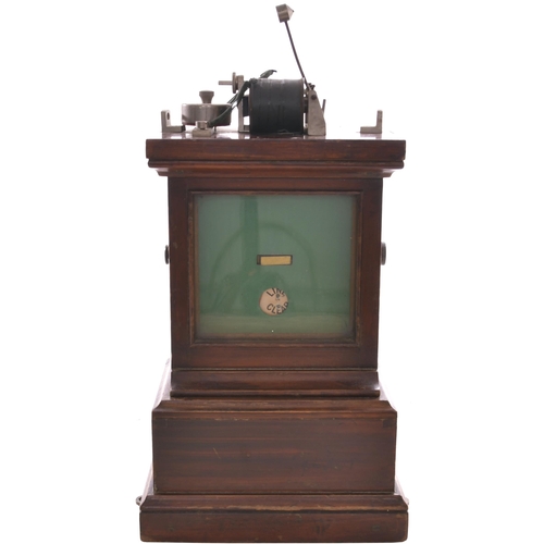 359 - A GWR single line level crossing instrument, with bell mounted on the top of the case, original cond... 