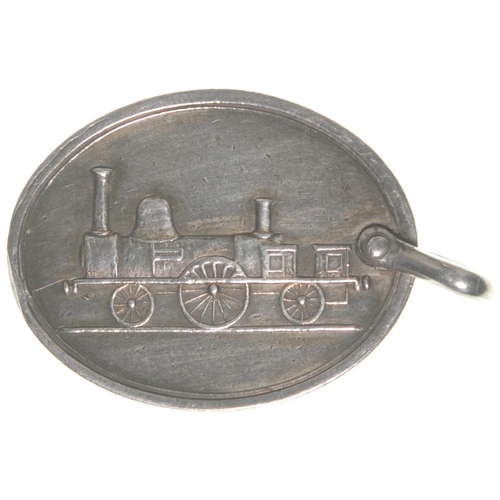 368 - A ticket, MORAYSHIRE RAILWAY DIRECTORS TICKET, No 11, depicting an early locomotive, silver, 1¾