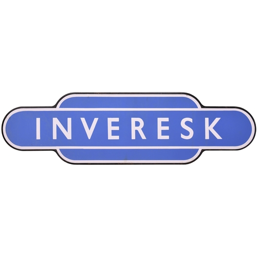 382 - A BR(Sc) totem sign, INVERESK, (f/f), from the East Coast Main Line, situated between Edinburgh Wave... 