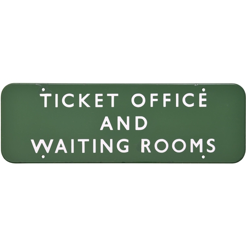 391 - A BR(S) doorplate, TICKET OFFICE AND WAITING ROOMS, (f/f), enamel, 18