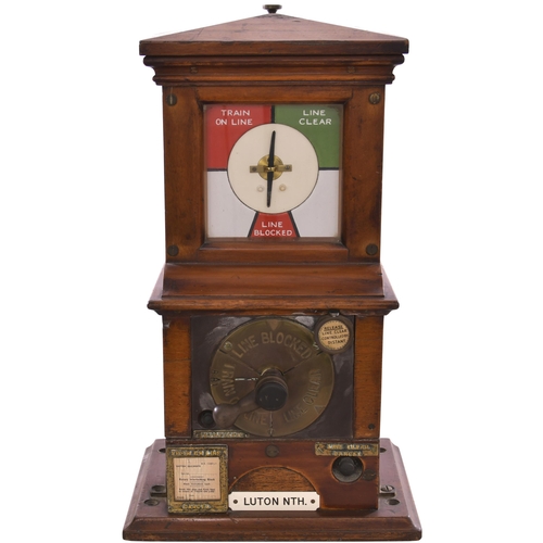 401 - A Midland Railway rotary block instrument, with a trafolite plate, LUTON NTH, original condition wit... 