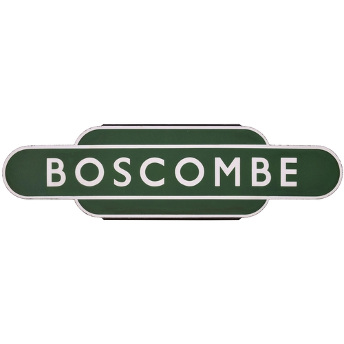 415 - A BR(S) totem sign, BOSCOMBE, (h/f). The station was just east of Bournemouth Central and closed in ... 