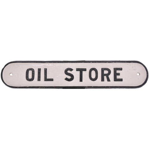 416 - An LNER doorplate, OIL STORE, cast iron, 19