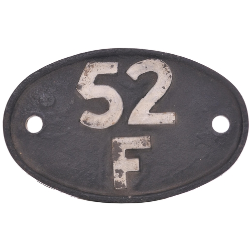 420 - A shedplate 52F, North Blyth (1948-January 1968), repainted. (Postage Band: B)