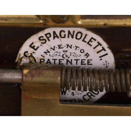 422 - A Metropolitan Railway Spagnoletti block instrument with original enamel plate, C.E. SPAGNOLETTI, In... 