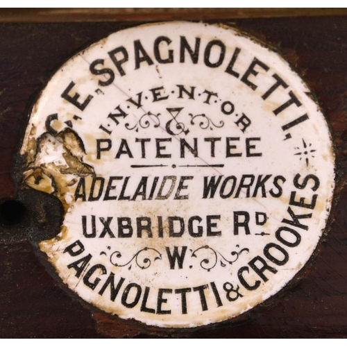 422 - A Metropolitan Railway Spagnoletti block instrument with original enamel plate, C.E. SPAGNOLETTI, In... 