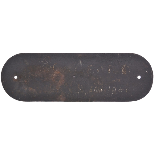 433 - An LNER doorplate, BOOKING OFFICE, cast iron, 14¾