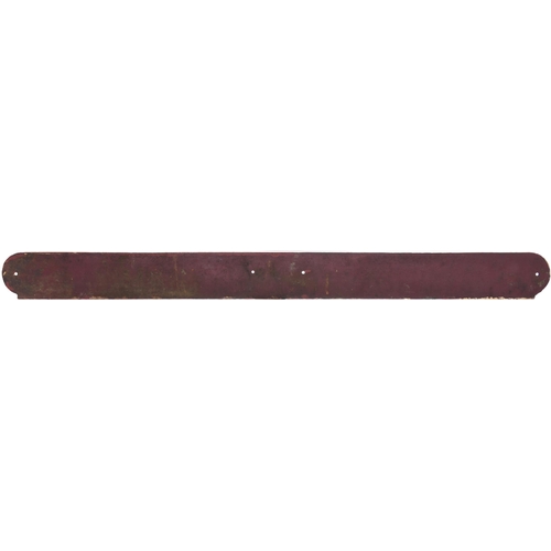 435 - An LNER seat back plate, BASFORD AND BULWELL, from the Nottingham London Road to Derby Friargate rou... 