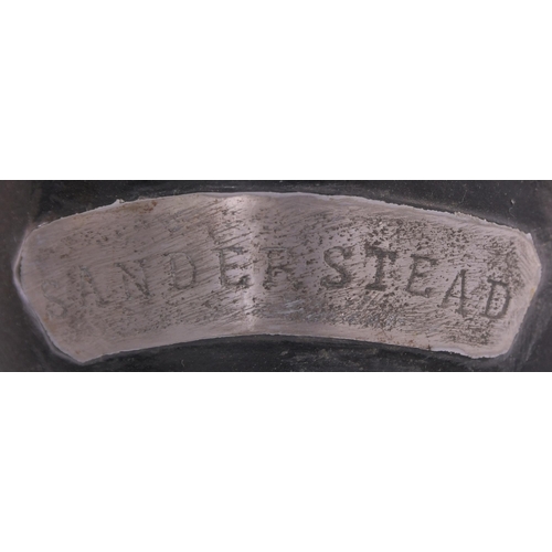 458 - An LB&SCR oil can, clearly stamped with the company initials and with a steel plate, SANDERSTEAD, on... 