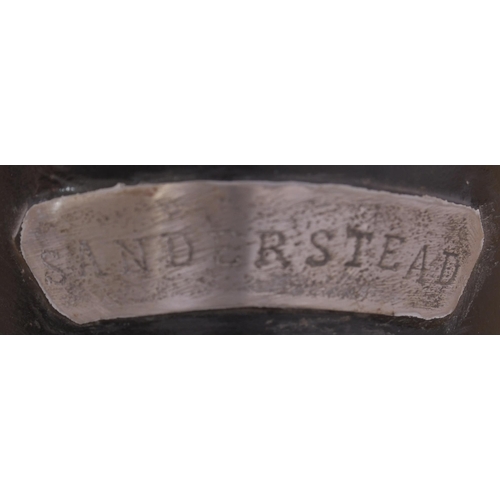 458 - An LB&SCR oil can, clearly stamped with the company initials and with a steel plate, SANDERSTEAD, on... 