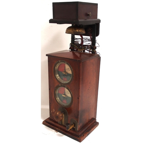 109 - LNER Tyers absolute block instrument, Bakelite cased bell, wooden cased instrument, needles free mov... 