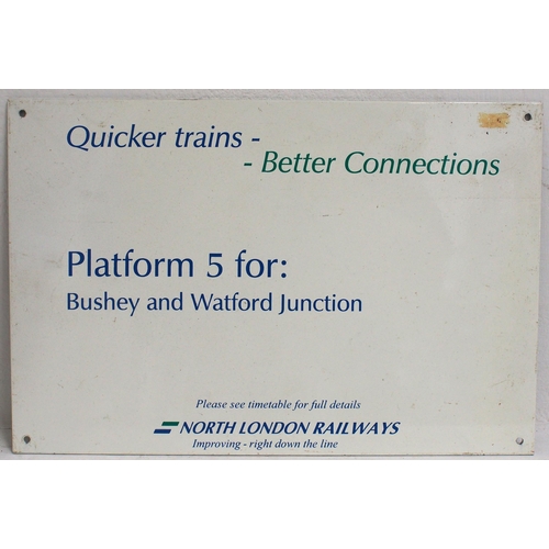 169 - North London Railways screen printed station notice 