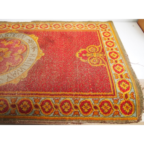 180 - North Eastern Railway rug, overall bright and fair condition for its age, 60