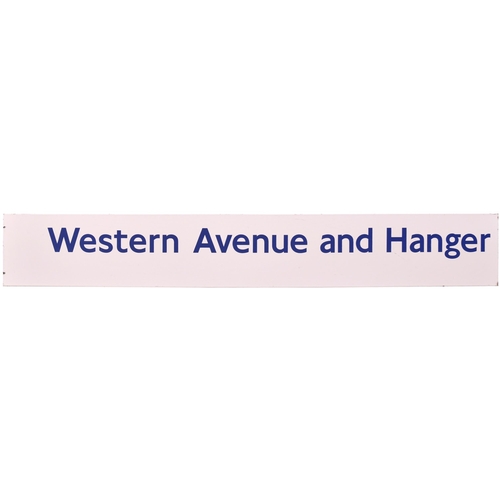 198 - LT sign, WESTERN AVENUE & HANGER LANE NORTH-EAST SIDE, enamel, two sections, 46