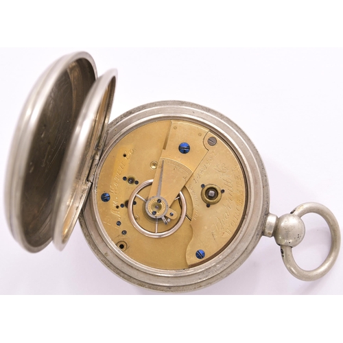 207 - Pocket watch, GWR 970 (1112), Waltham, Skarret & Co, Worcester engraved on the movement, key wound.