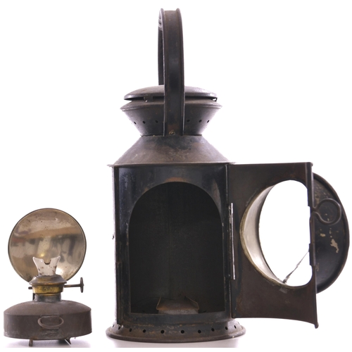 209 - GWR handlamp, Polkey makers, non-standard, probably wartime example, body and burner stamped GWR, co... 