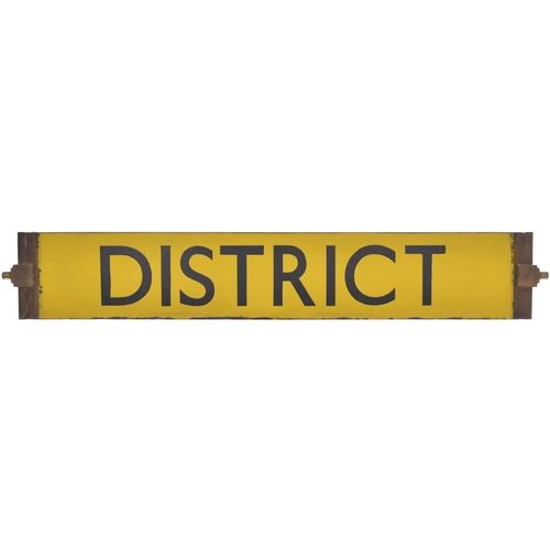 232 - LT cab plates, METROPOLITAN-DISTRICT, brass ends, length 25½