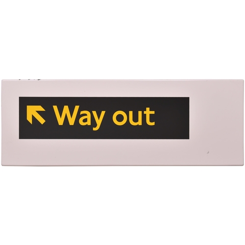 235 - LT  sign, WAY OUT, enamel, (f/f), 27½