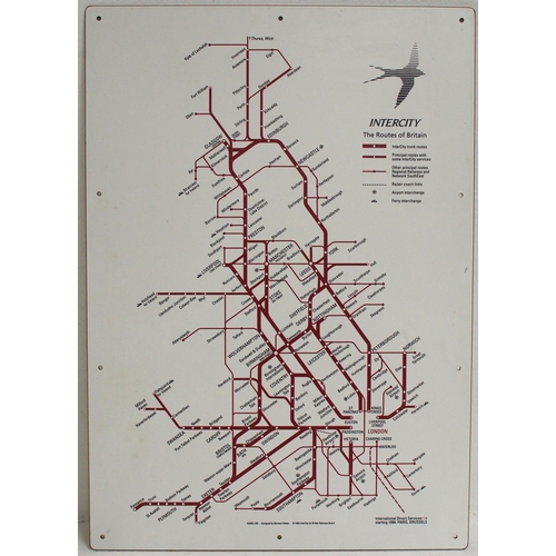 27 - Intercity HST map THE ROUTES OF BRITAIN, 1993, formica, 16½