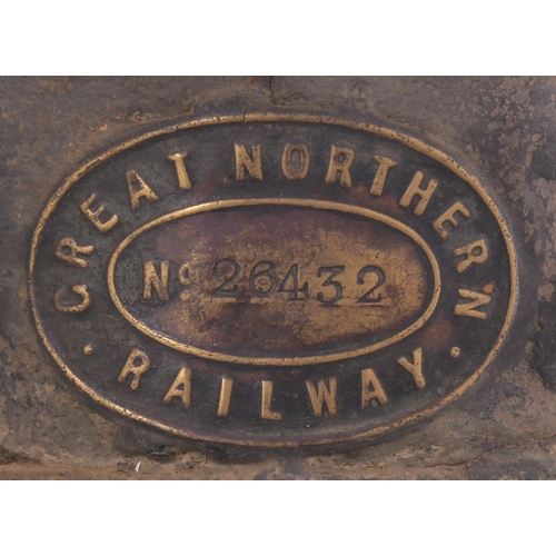 291 - GNR signal lamp case, HUBBERTS BRIDGE, original condition.