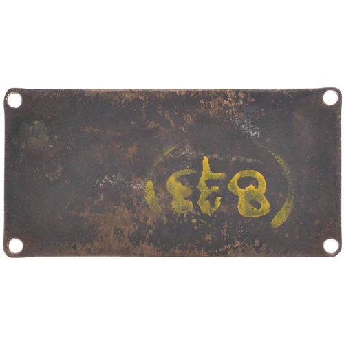 301 - Worksplate, HENSCHEL 29024, 1954, (loco 843), from Indian broad gauge 2-8-2 WG 8880, cast brass, 8¼