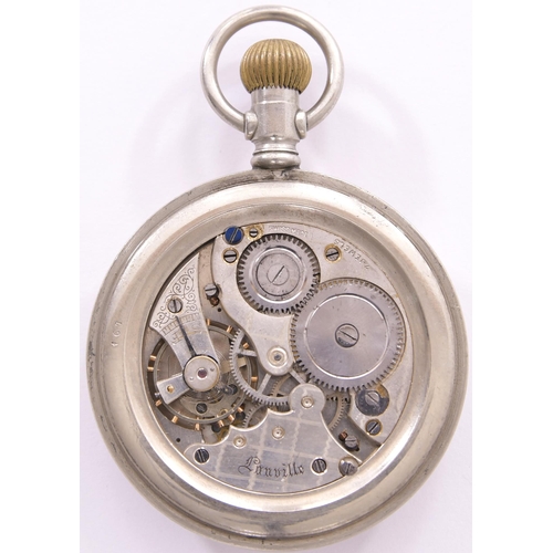 305 - Pocket watch by Lonville, engraved inside case 