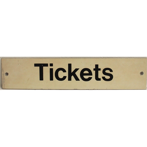 334 - British Rail alloy doorplate, TICKETS, 13¾