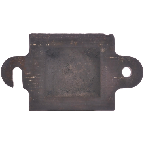 338 - Isle of Man Railway axle box cover, cast iron, 8¼