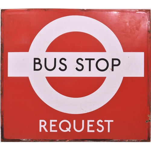 363 - LT Request Bus Stop, enamel, 17¾