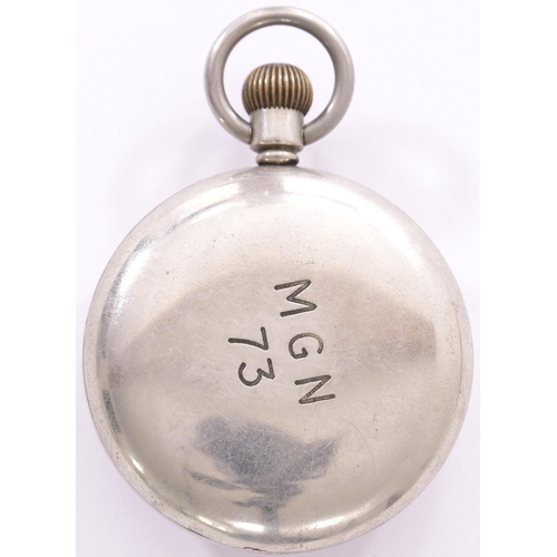 389 - M&GN Joint pocket watch by Record, the back engraved MGN73, the movement marked the same, runs when ... 