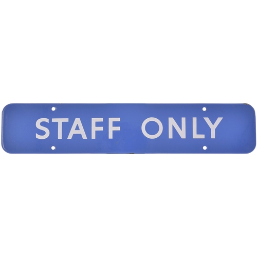 409 - BR(Sc) doorplate, STAFF ONLY, (f/f), enamel, 18