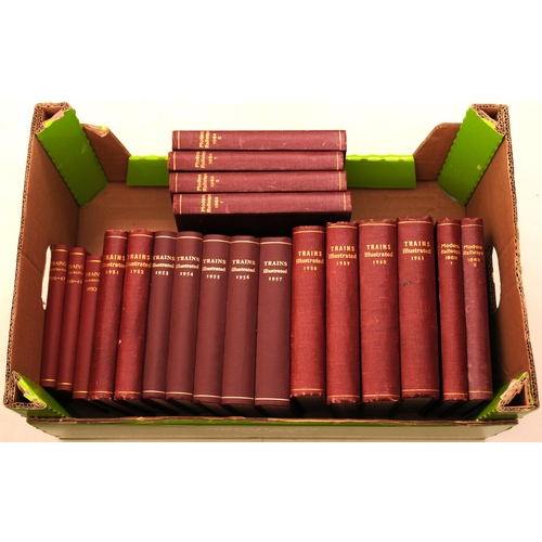 419 - Trains Illustrated, bound volumes, 1946-1962 and Modern Railways, 1963-1964,