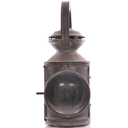 427 - LNER-C handlamp, stamped with initials, plated LNER-C LONDON, lacks interior, short rear handle.