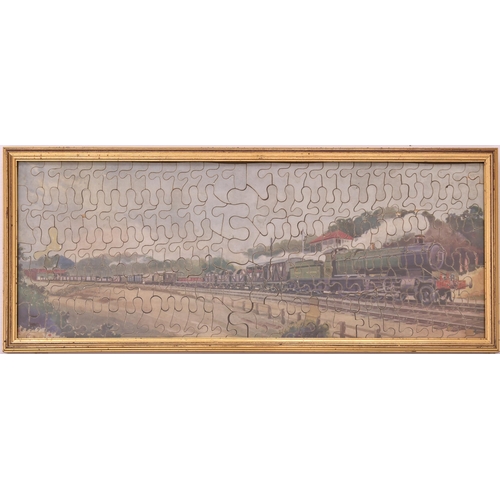 428 - GWR framed jig-saws, The Goods Train, The Cathedral, complete, no boxes. (2)