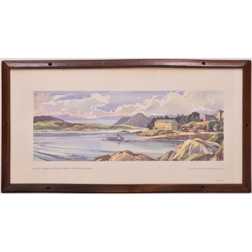 433 - Carriage print, Kyle of Lochalsh, by Kenneth Steel, framed in the original style. (Dispatch by Mailb... 