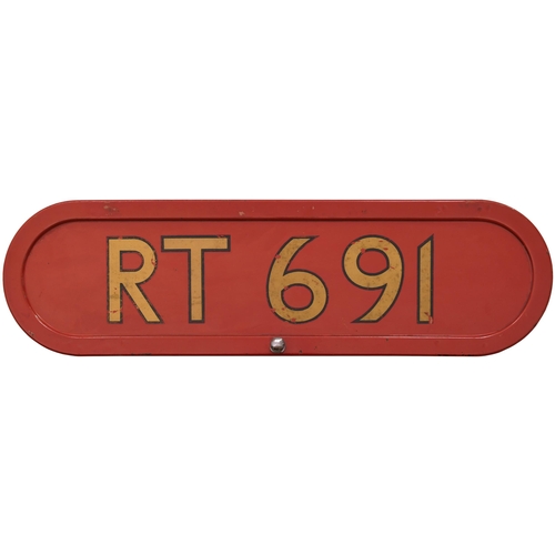 450 - RT691 bus bonnet plate, original condition, length 20