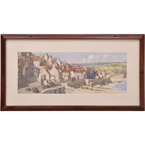 453 - Carriage print, STAITHES, by Gyrth Russell, original frame. (Dispatch by Mailboxes/Collect from Banb... 