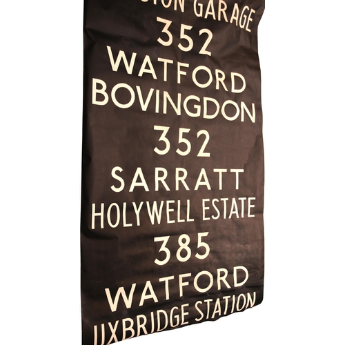 463 - LT bus blind, Watford area, good selection of destinations, sample shown.