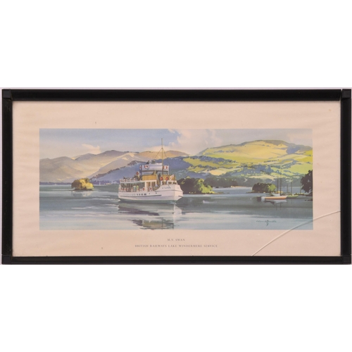 464 - Carriage prints, BR ships, M.V. CUMBRIA, T.S.S. DUKE OF LANCASTER, M.V. SWAN, by Claude Buckle, mode... 