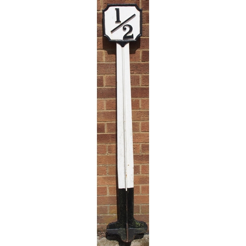 48 - Oxford Worcester & Wolverhampton Railway milepost, 1/2, (MPOW101), cast iron height 61