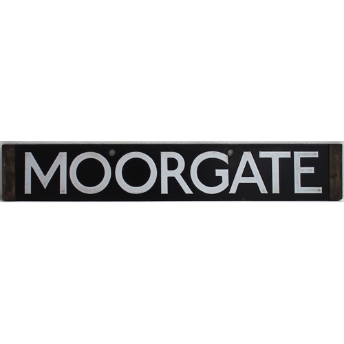51 - LT cab plate, ALEXANDRA PALACE - MOORGATE, enamel, good condition as per images. (Dispatch by Mailbo... 