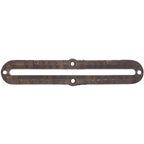 512 - Reverser plate, ex 45353, FE/BK, brass, length 15½