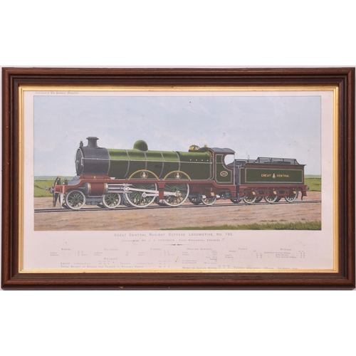 514 - Early GCR print, Loco 192, by Railway Mag, 22