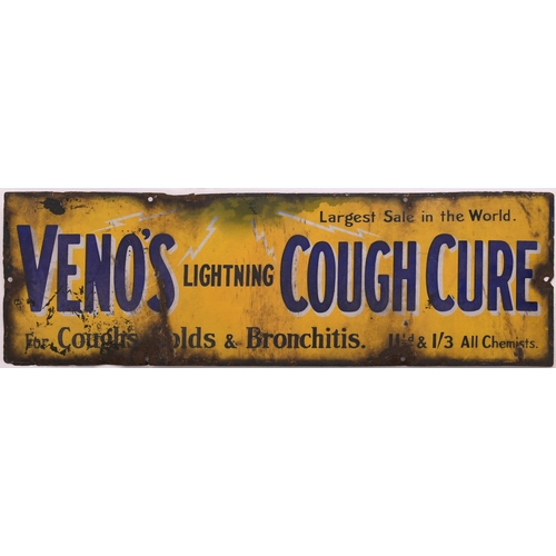 540 - VENOS LIGHTNING COUGH CURE, enamel advert, 26