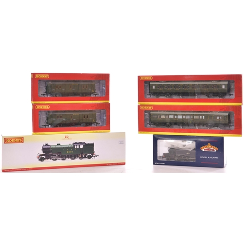 545 - Models, Hornby LI, Backmann Ivatt 41212, four boxed coaches, vans, Esso tanker, scratch/kit built ga... 