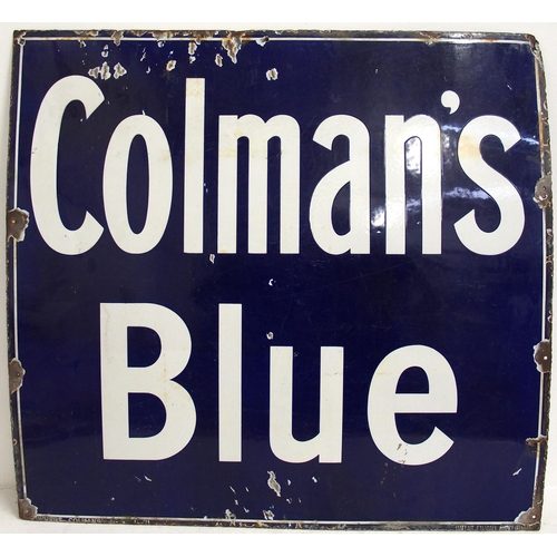 547 - Enamel advert, COLMAN'S BLUE, 38