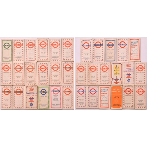 551 - LT pocket maps, mainly 1947, one 1940 noted + 1949 and early 1950s, most unused. (36)