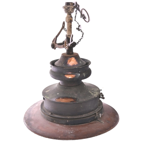 588 - Sugg Lamp, original condition, with copper body, 14