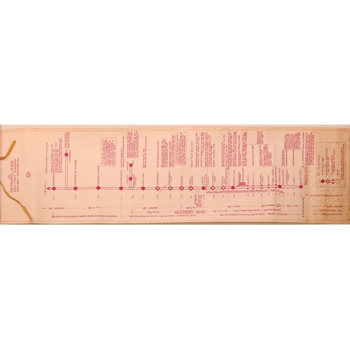 597 - Metropolitan Railway map, Baker St-Amersham April 1868-September 1961, produced for the withdrawal o... 